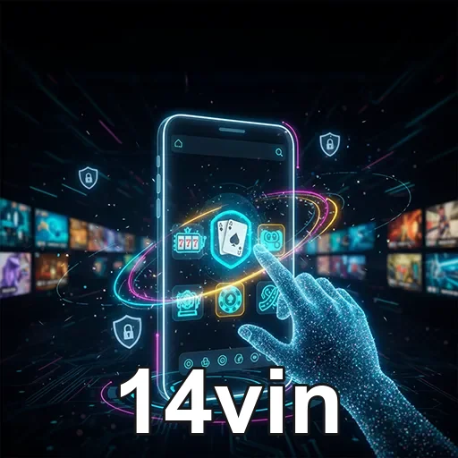 Imagem do aplicativo 14vin exibido no site 14vin, mostrando recursos e funcionalidades em português brasileiro.